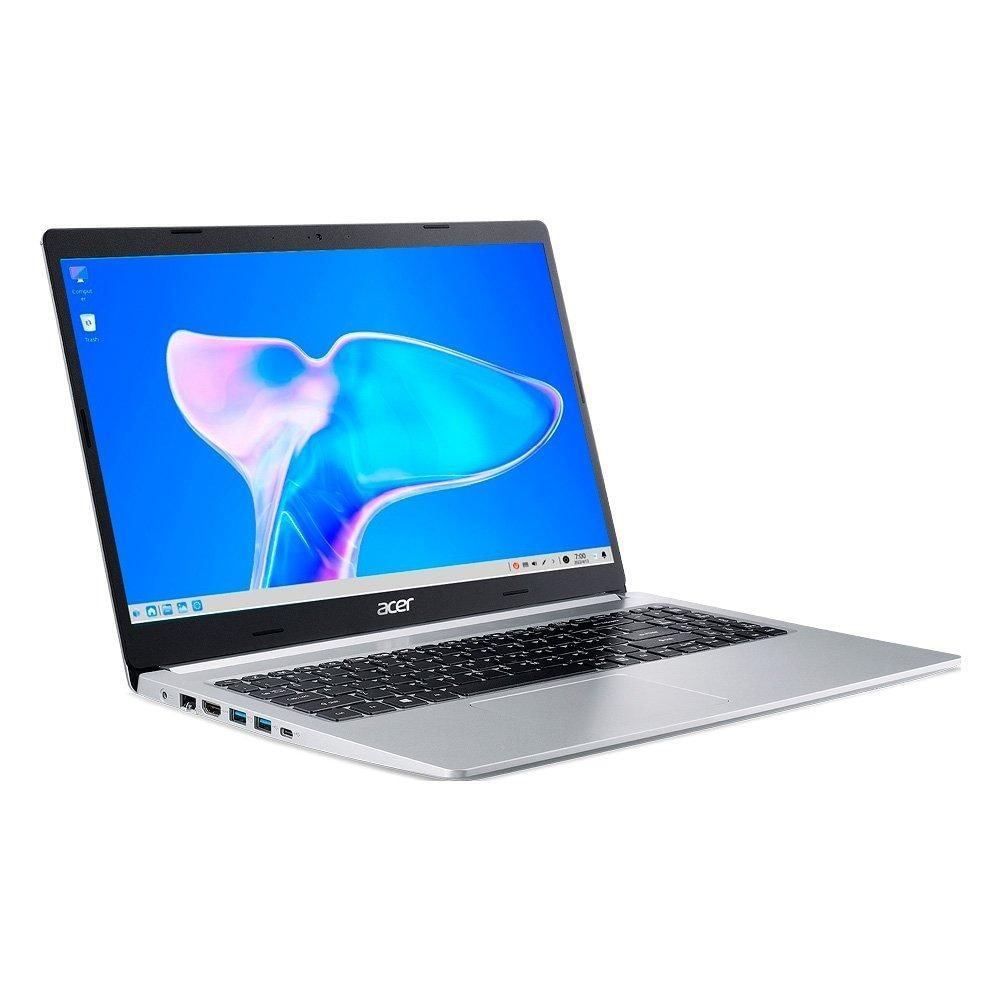 Notebook Acer R5 5500U AMD 15.6 FHD IPS AMD Ryzen 5 Prata Aspire 5 A51545R1AC
