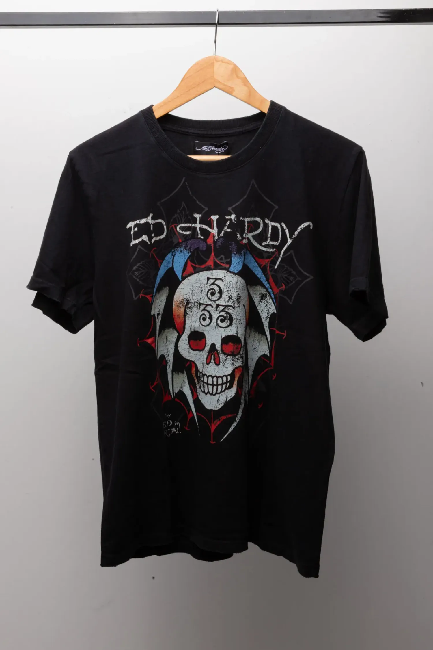 Matuê x Ed Hardy Camiseta Bat Skull Black — P / M / G / XG / XXG, Novo