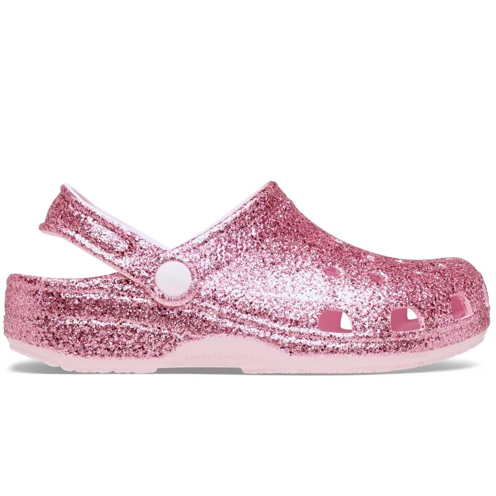 Crocs Classic Chunky Glitter Clog Infantil Pink — 24 / 25 / 26 / 32 / 33, Novo
