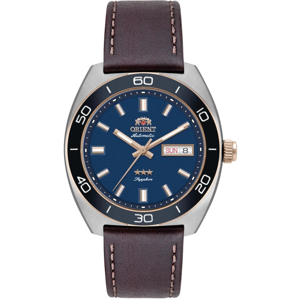 Relógio Orient Automatic 3 Stars Elegance Navy 39 mm — Único, Novo