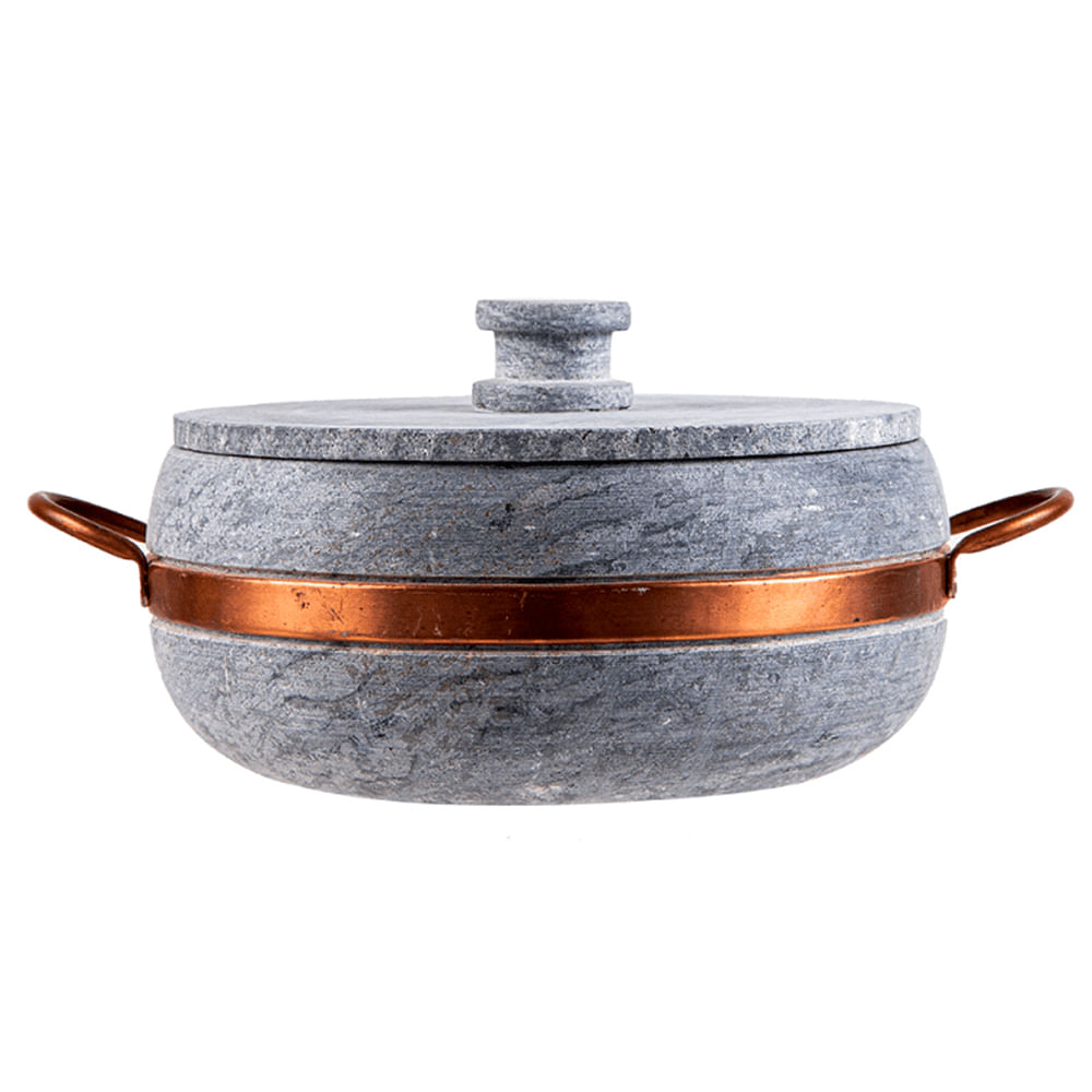 Panela De Pedra Sabão 23Cm - Rei Das Panelas