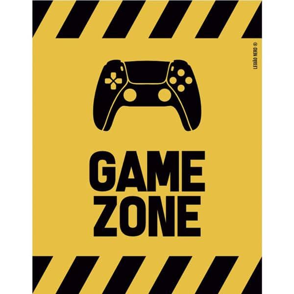 Placa decorativa, Game Zone PS, PL443, Legião Nerd BT 1 UN