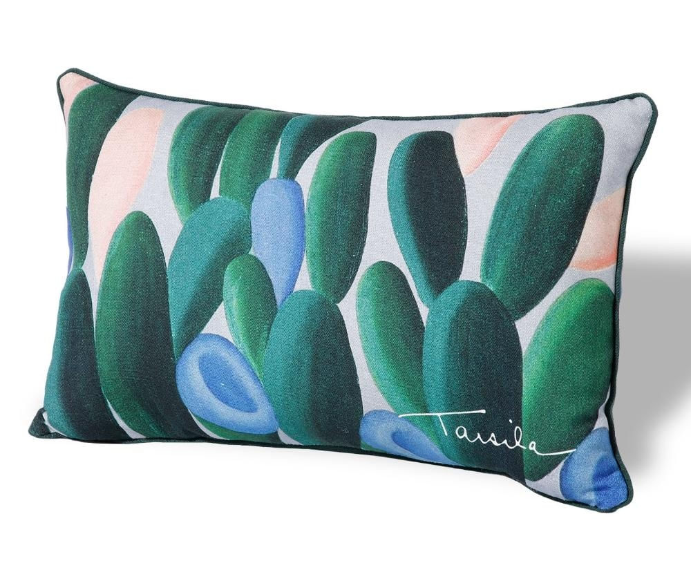 Foto 3 de Capa de Almofada Estampada Manacá de Tarsila do Amaral Verde