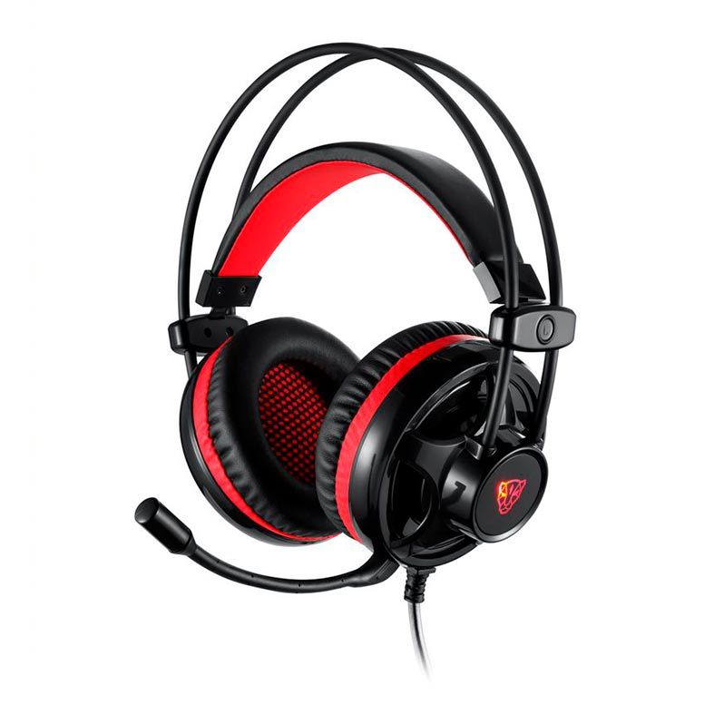 Headset Gamer Motospeed H11, Drivers 40mm, P2, Preto e vermelho, HG-H11-BK-WW