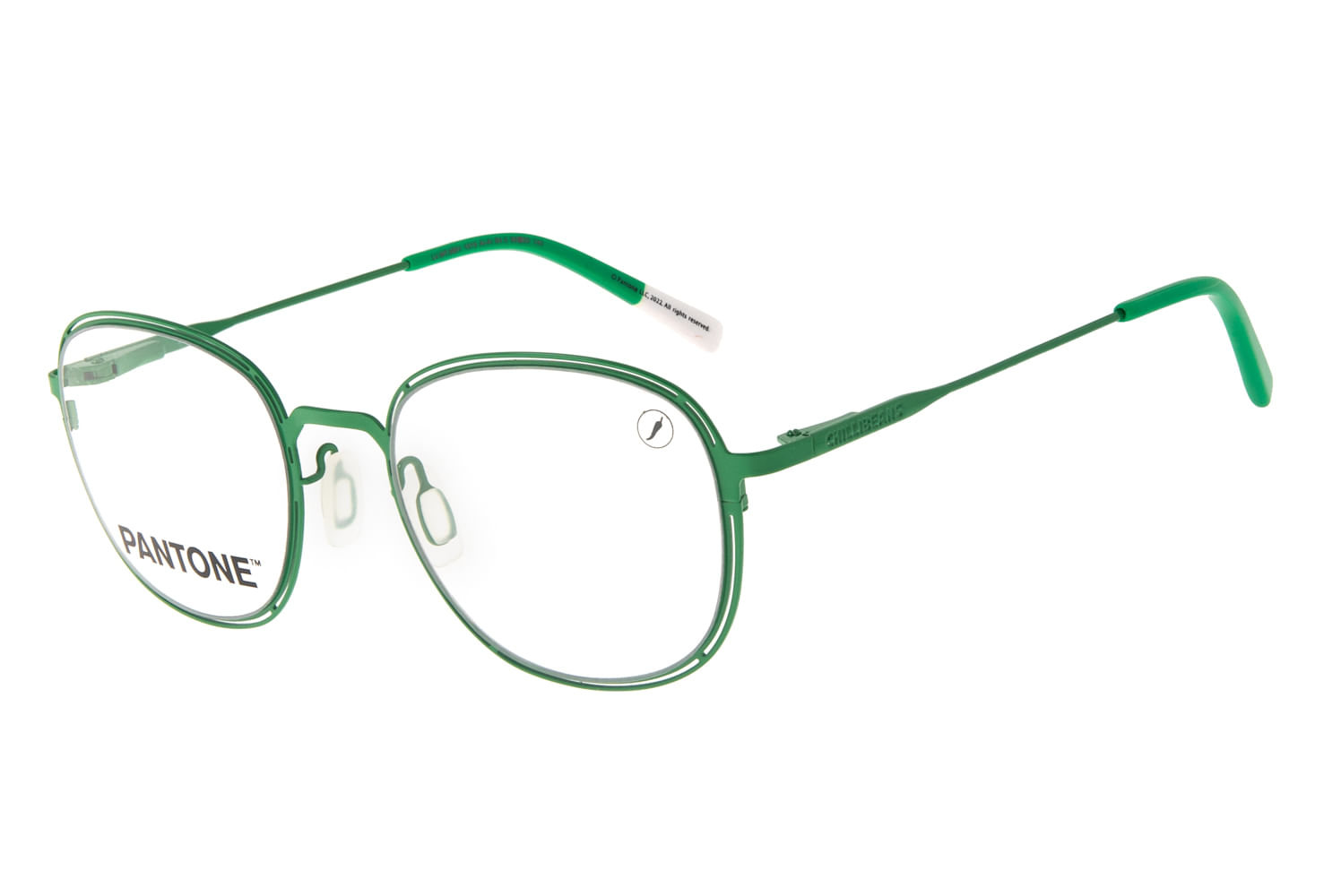 Armação Para Óculos de Grau Unissex Pantone Metal Slim Verde LV.MT.0581.1515 M