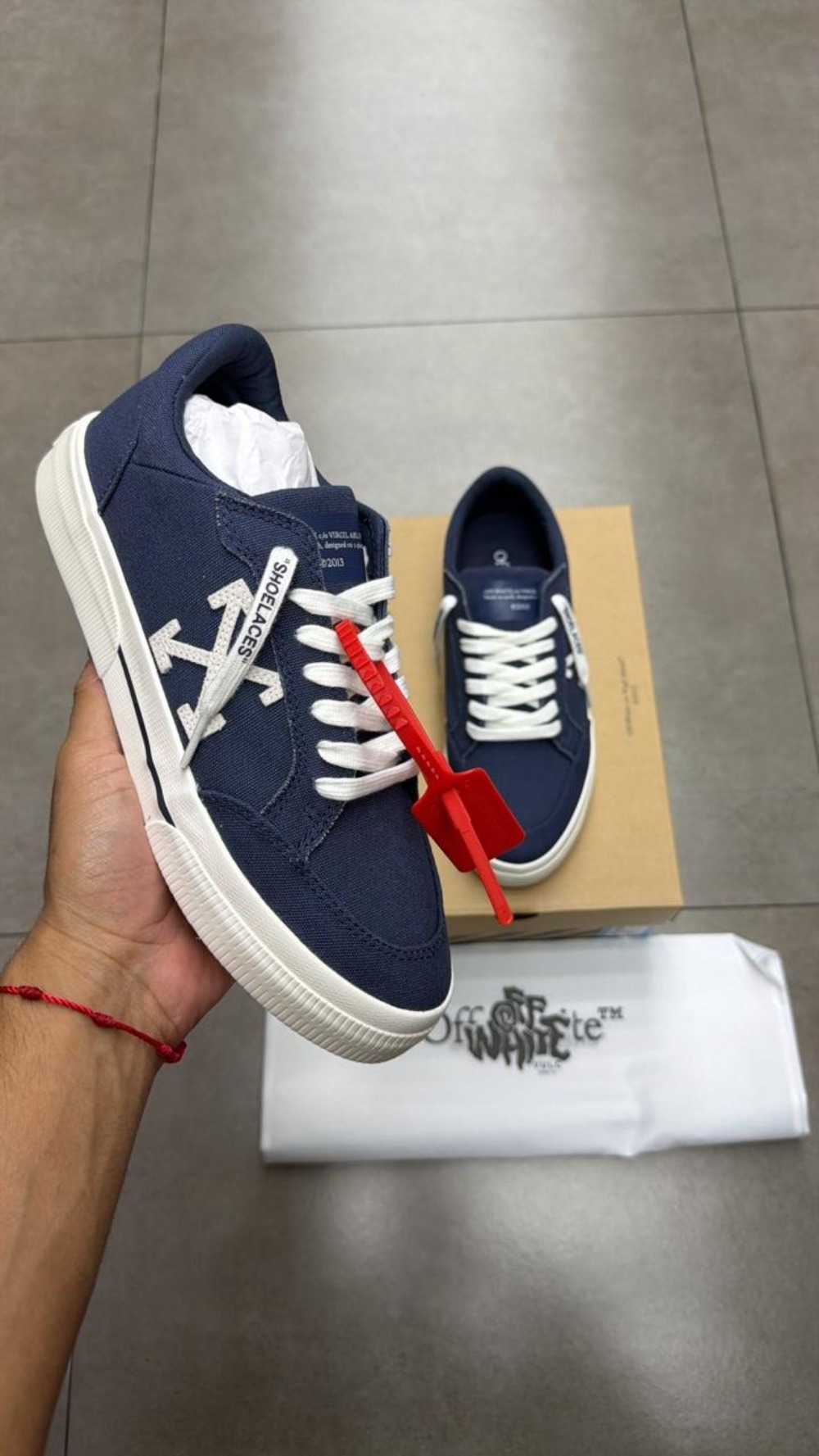 Off-White Low Vulcanized Blue — 38, Novo