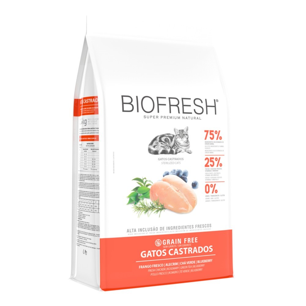 Foto 2 de Ração 400g Biofresh Gato Castrado Frango