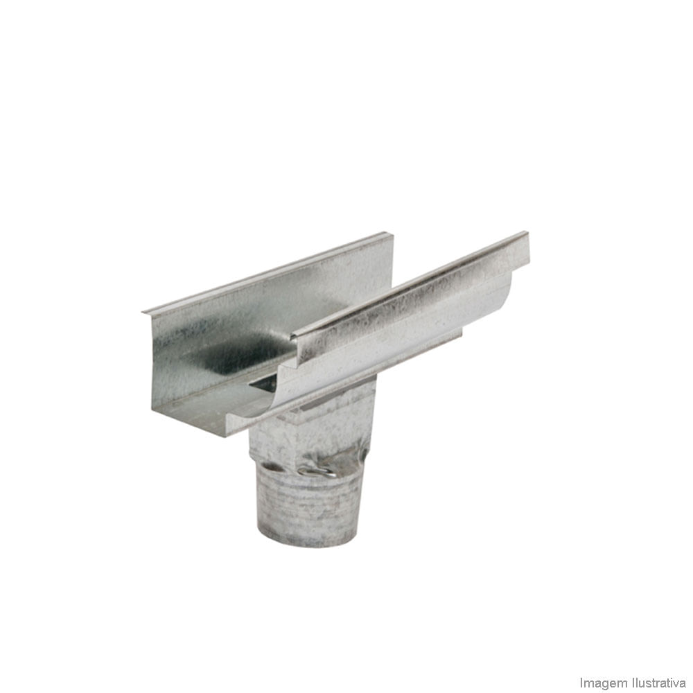 Emenda galvanizada com bocal 33" Calhaforte