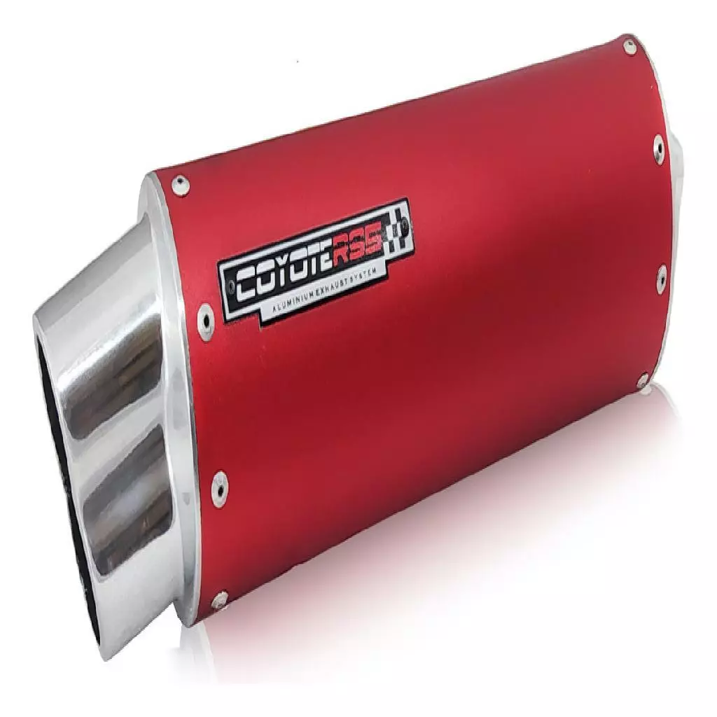 Escape / Ponteira Coyote RS5 Boca 8 em Alumínio Oval - CB Twister 250 ano 2015 em Diante - Honda - Vermelho - Mostruário