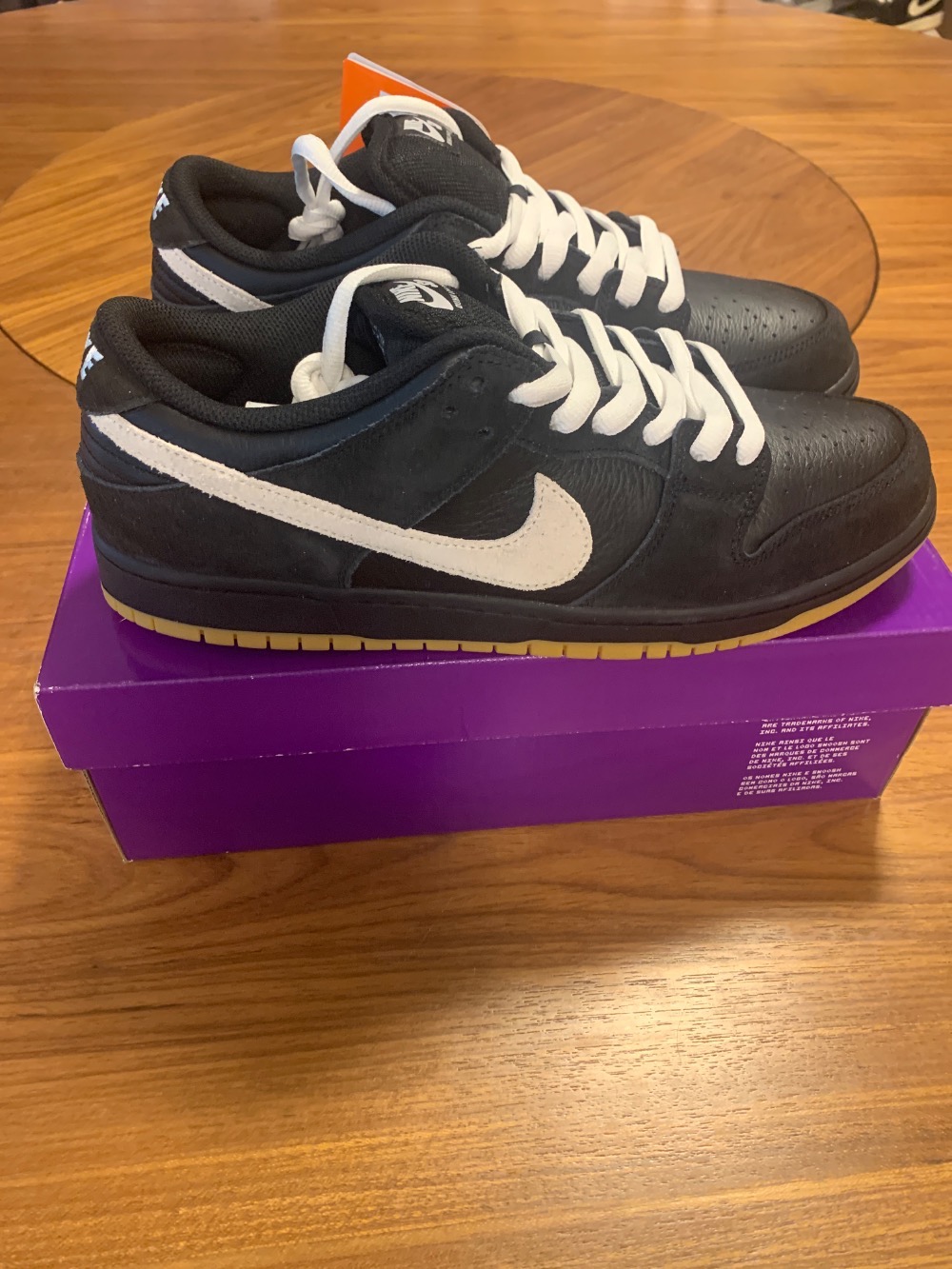 Nike SB Dunk Low Pro Black White — 44, Novo