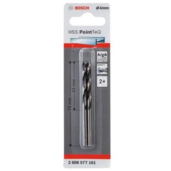 BROCA HSS POINT TEQ 4.0MM (2 PCS) BOSCH