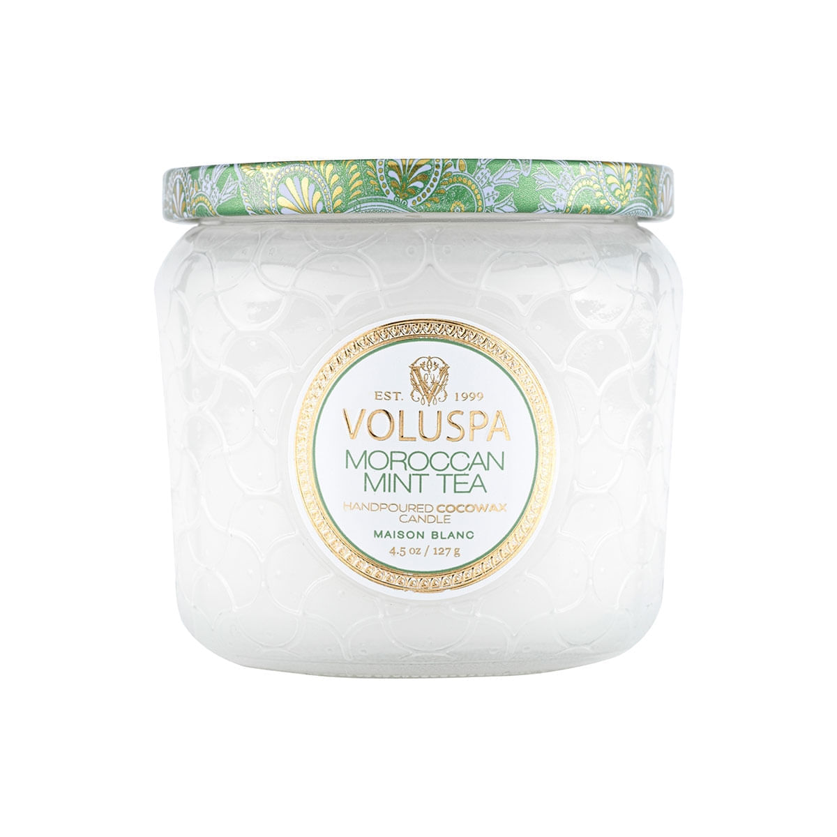 Vela Pote Vidro Moroccan Mint Tea 35 Horas Voluspa