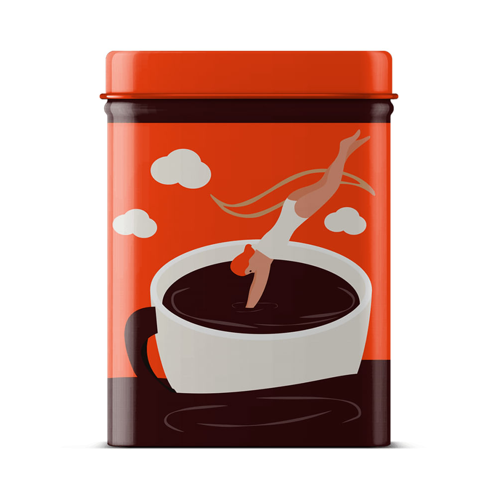 Lata LOUCA POR CAFÉ 3 Corações