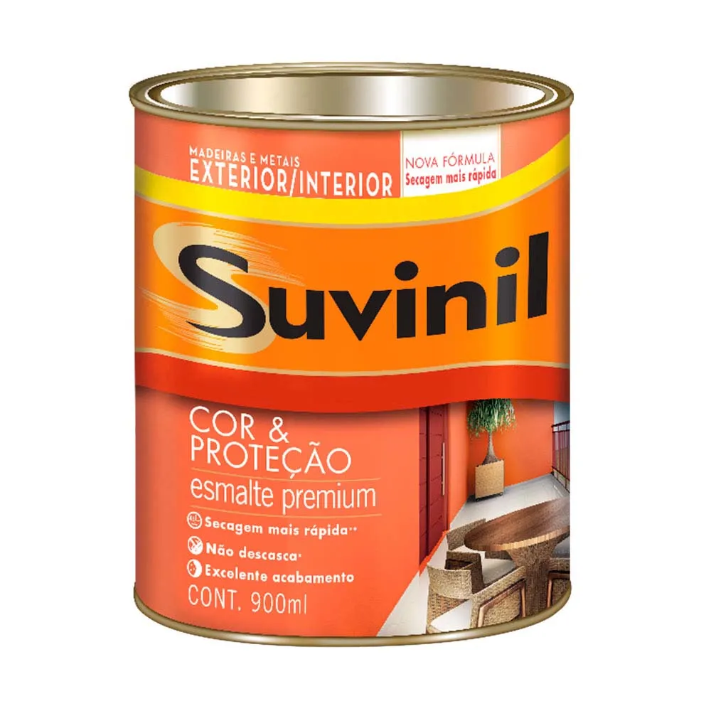 ESMALTE PR COR PROT BRIL MARROM CONHA 0,9L SUVINIL