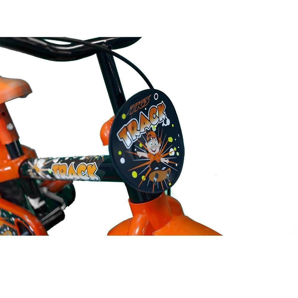 Foto 4 de Bicicleta Infantil Track Arco Íris Aro-12 Preto/Laranja
