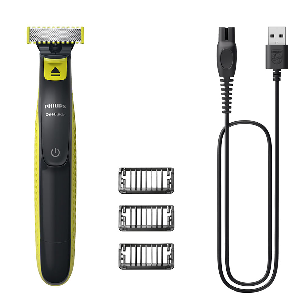 Aparador e raspador OneBlade com 3 pentes, à prova d’água - QP2724/10 Philips