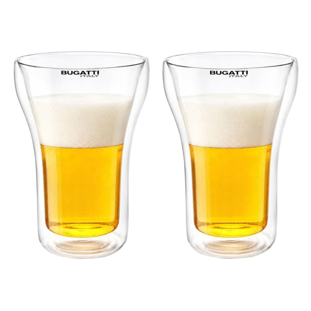 Jogo 2 Copos Cerveja Suco Drink Vidro 350ml Italiano Bugatti