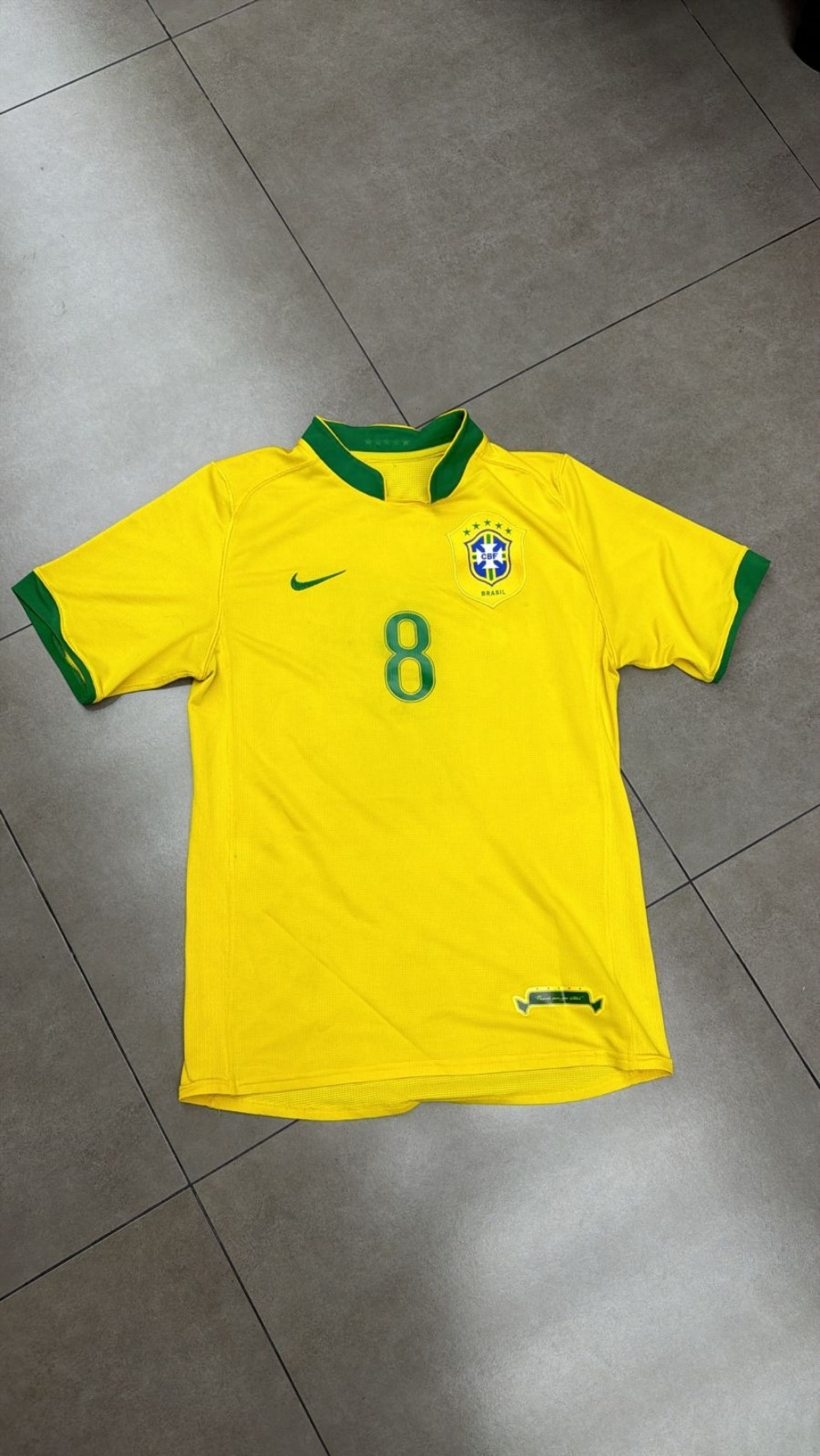 Camiseta Nike Brasil 2006 #9 Ronaldo FIFA World Cup Germany Yellow — M, Usado