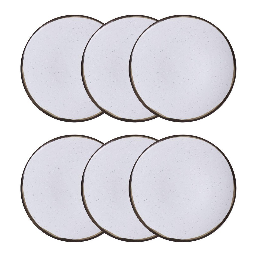 Conjunto 6 Pratos Rasos 25cm Canyon Porcelana Tramontina