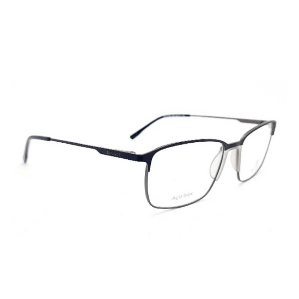 Armação para Óculos de Grau Masculino Bulget BG1735M Preto Fosco e Grafite Fosco