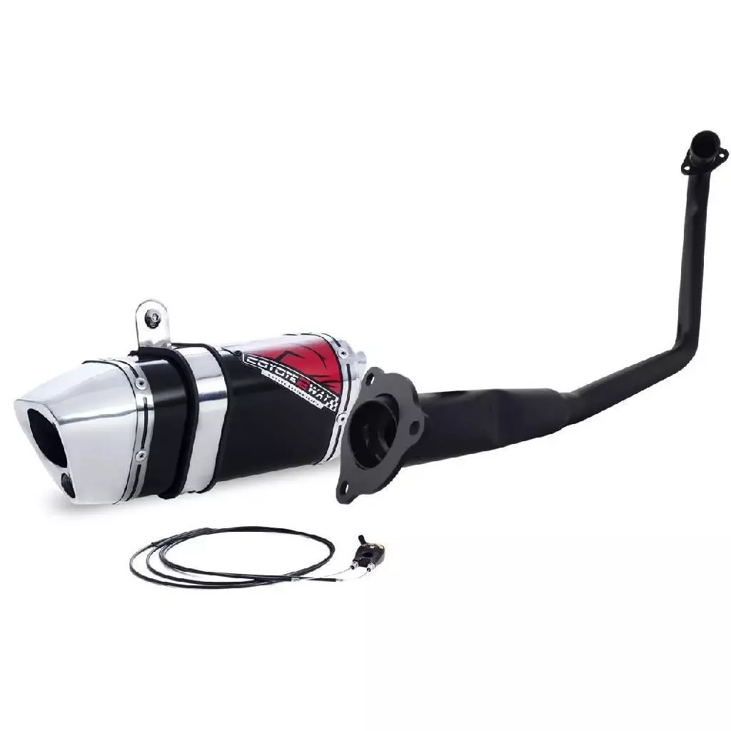 Escape / Ponteira Coyote TRS 2 Way + Mais Junior 200mm em Alumínio - DL 160 Ano 2025 em Diante - Haojue - Preto