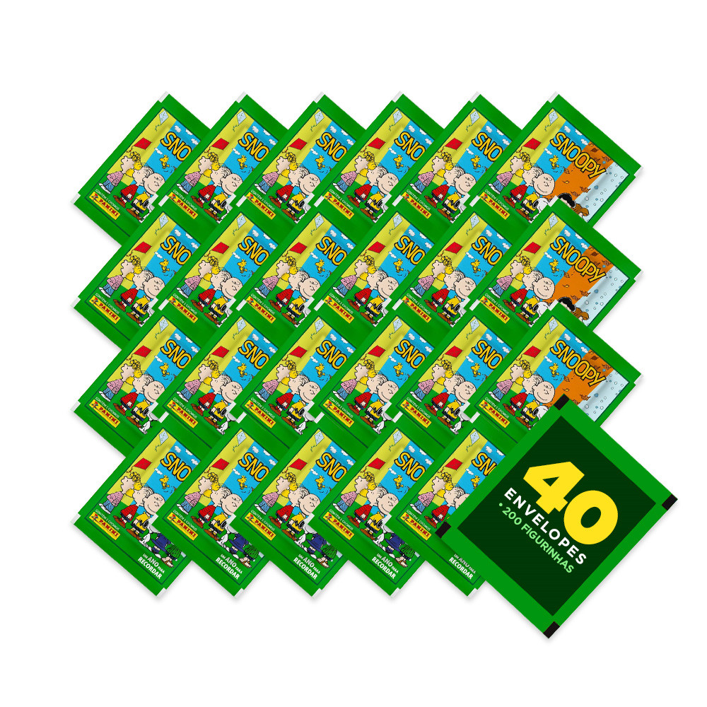 Snoopy - Pack com 40 Envelopes (200 Figurinhas)