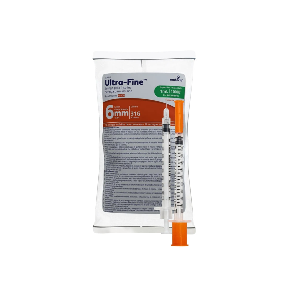 Seringa Para Insulina Ultra-Fine U-100 6mm