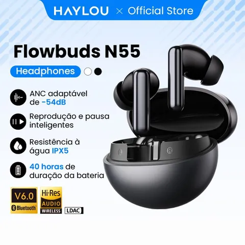 Fones Ouvido HAYLOU N55 ANC Bluetooth 6.0 40H