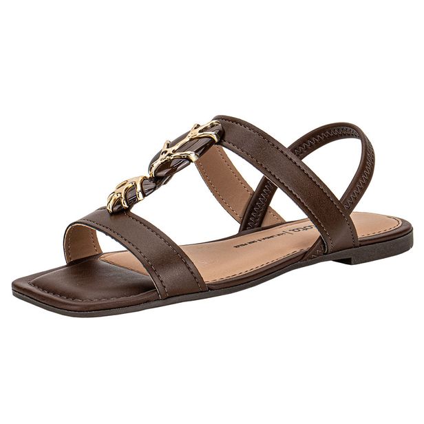 Sandália Feminina Flat Dakota Y9611 CAFÉ 34