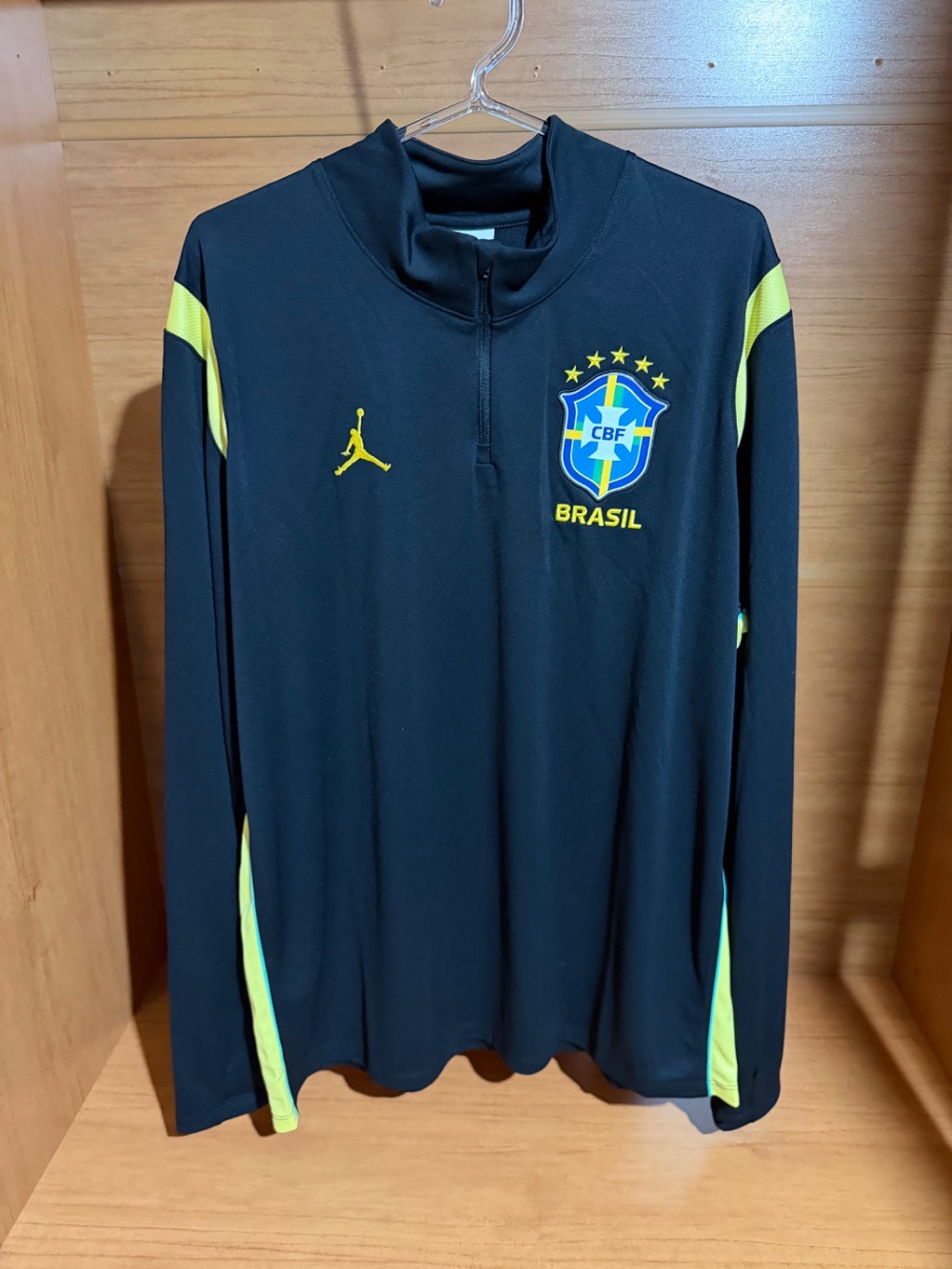 Camiseta Air Jordan Brasil Treino Manga Longa Academy Pro 2026 Black — XG, Novo