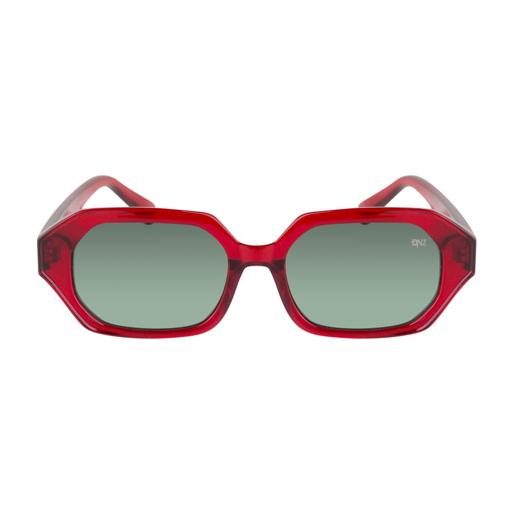 Óculos de Sol Feminino DNZ 1 7025 Vermelho Translúcido