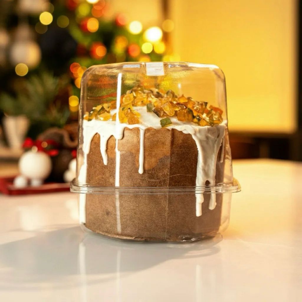 10~30 Embalagem Transparente Para Panetone 500g G33 (CHOCO)