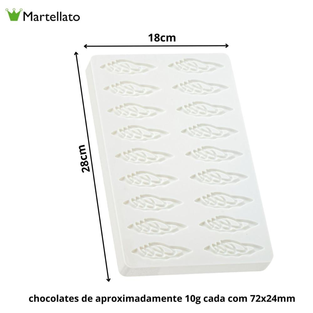 Foto 5 de Forma Folha de Chocolate Profissional Confeitaria Martellato