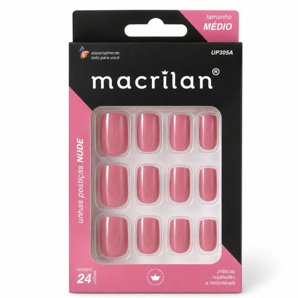 Unhas Postiças Nude Sem Adesivo Ref. Up305a Macrilan