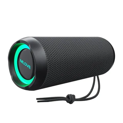 Caixa Som Bluetooth Portátil MLOVE IPX7 RGB
