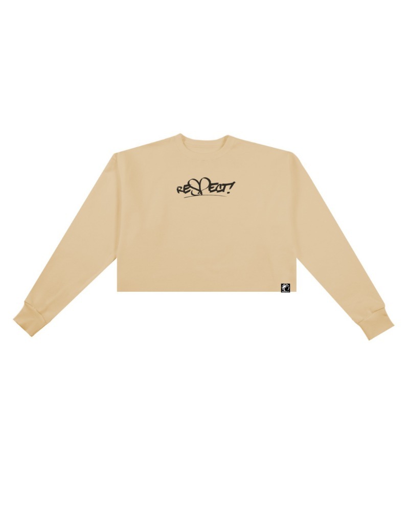 Cropped Respect Oversized Beige — P / M / G / XG, Novo