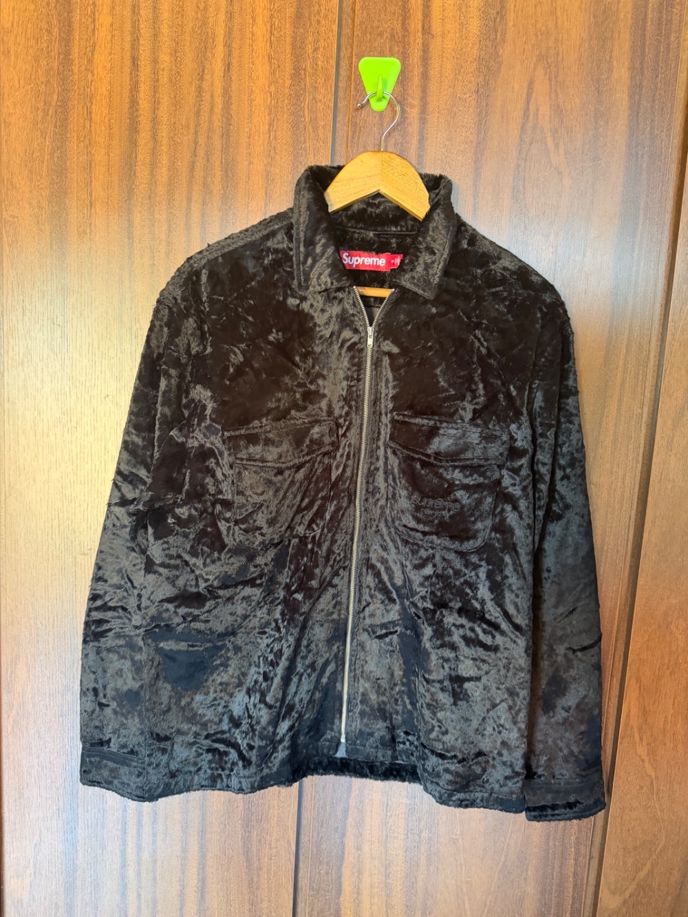 Jaqueta Supreme Faux Fur Zip Up Black SS26-W18 — M, Novo