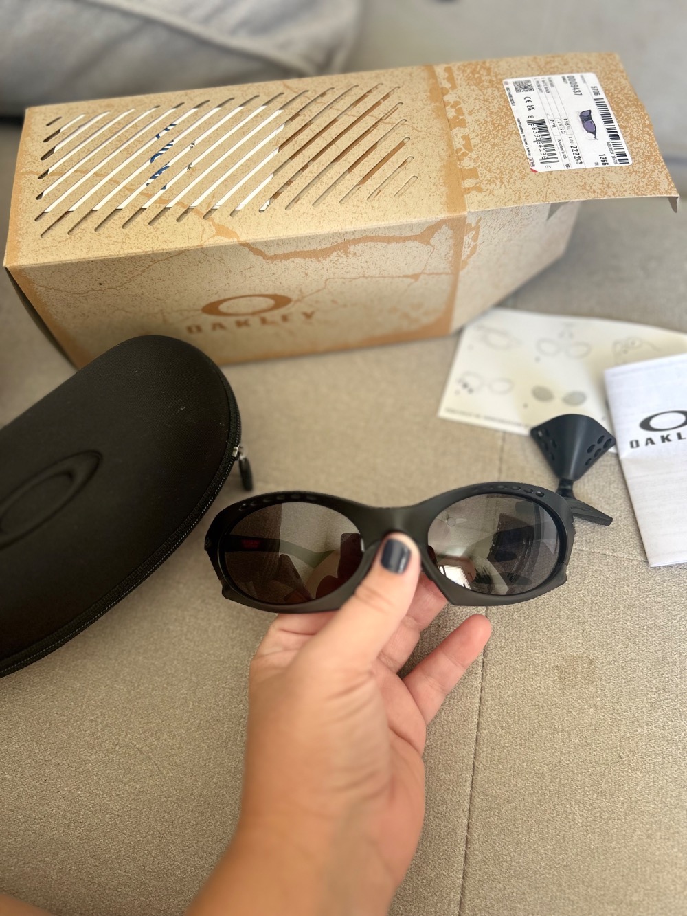 Óculos Oakley Plantaris Matte Black Prizm Grey — Único, Novo