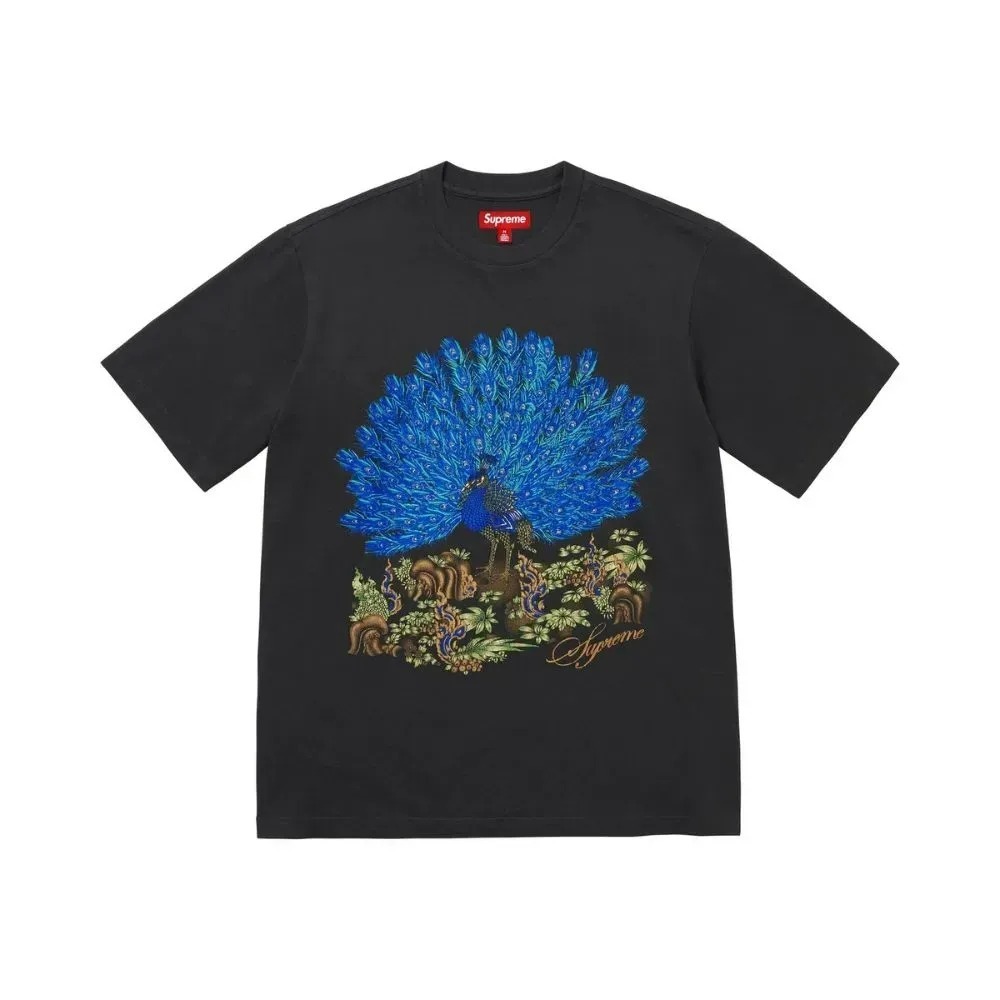 Camiseta Supreme Peacock Black FW25-W15 — M, Novo