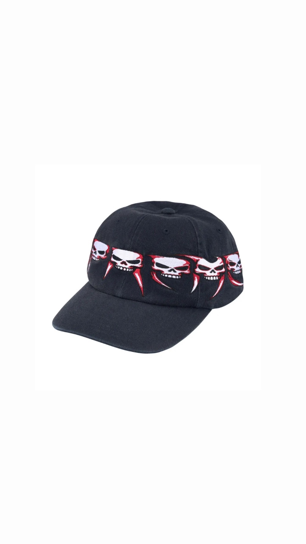 Boné Supreme Skulls Spellout 6-Panel Navy FW26-W4 — Único, Novo