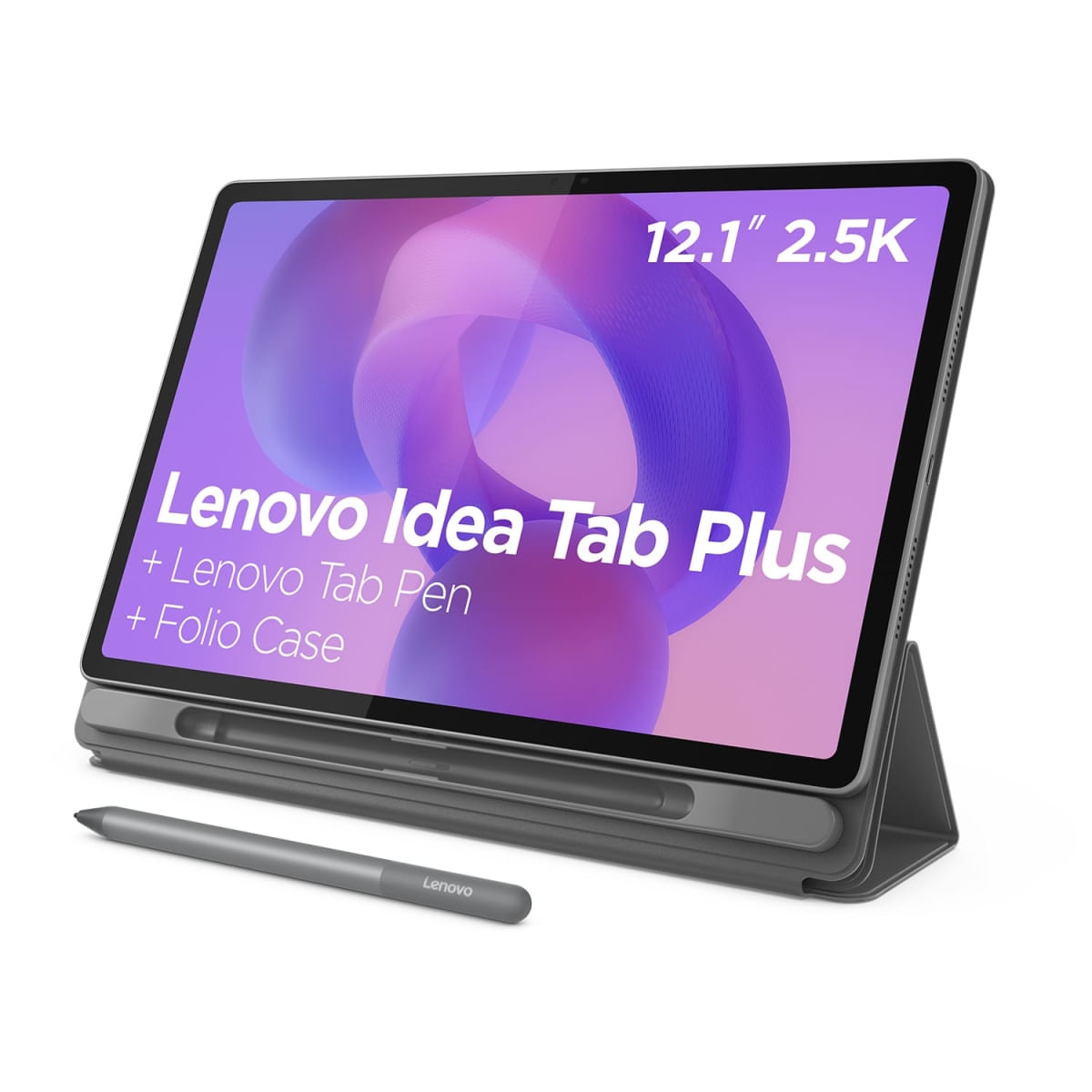 Tablet Lenovo Idea Tab Plus 12.1” Android 15 256GB ZAG70941BR MediaTek D6400 Wi-Fi 13MP Caneta Capa Protetora Luna Grey