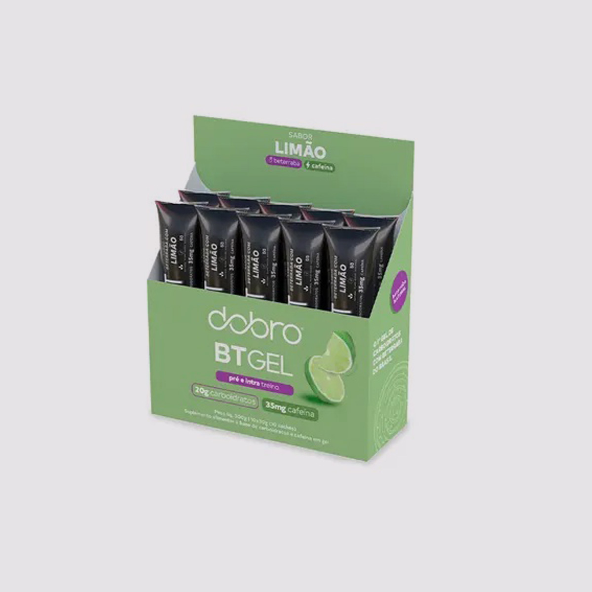 Gel Carbo BT Dobro 10 Sachês de 30g