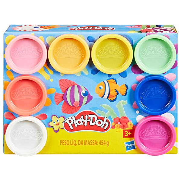 Massa de modelar Play Doh, Kit com 8 potes, G1887, Hasbro CX 1 UN