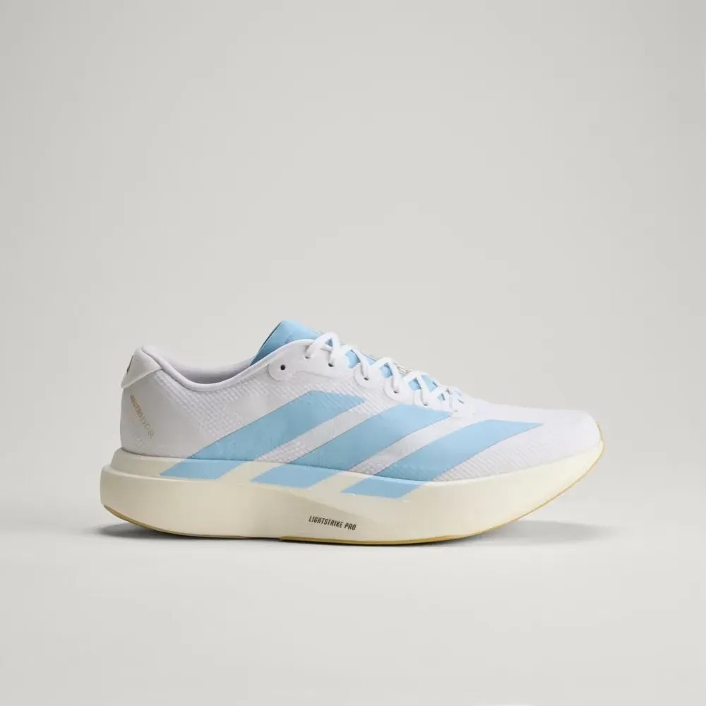 adidas Adizero EVO SL Cloud White Clear Blue Matte Gold — 34 / 35 / 36 / 37 / 38 / 39 / 40 / 41 / 42 / 43 / 44, Novo