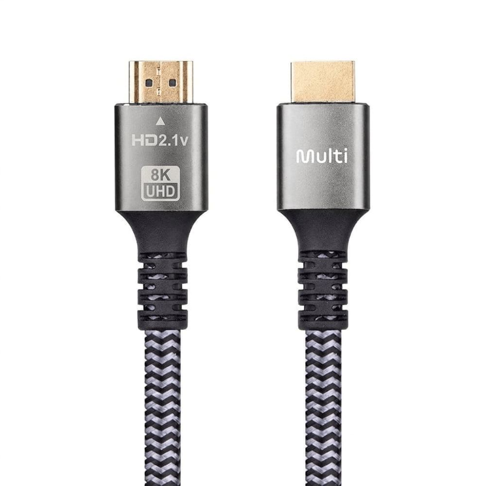 Cabo HDMI 8K de Nylon Cinza Multi - WI522 WI522