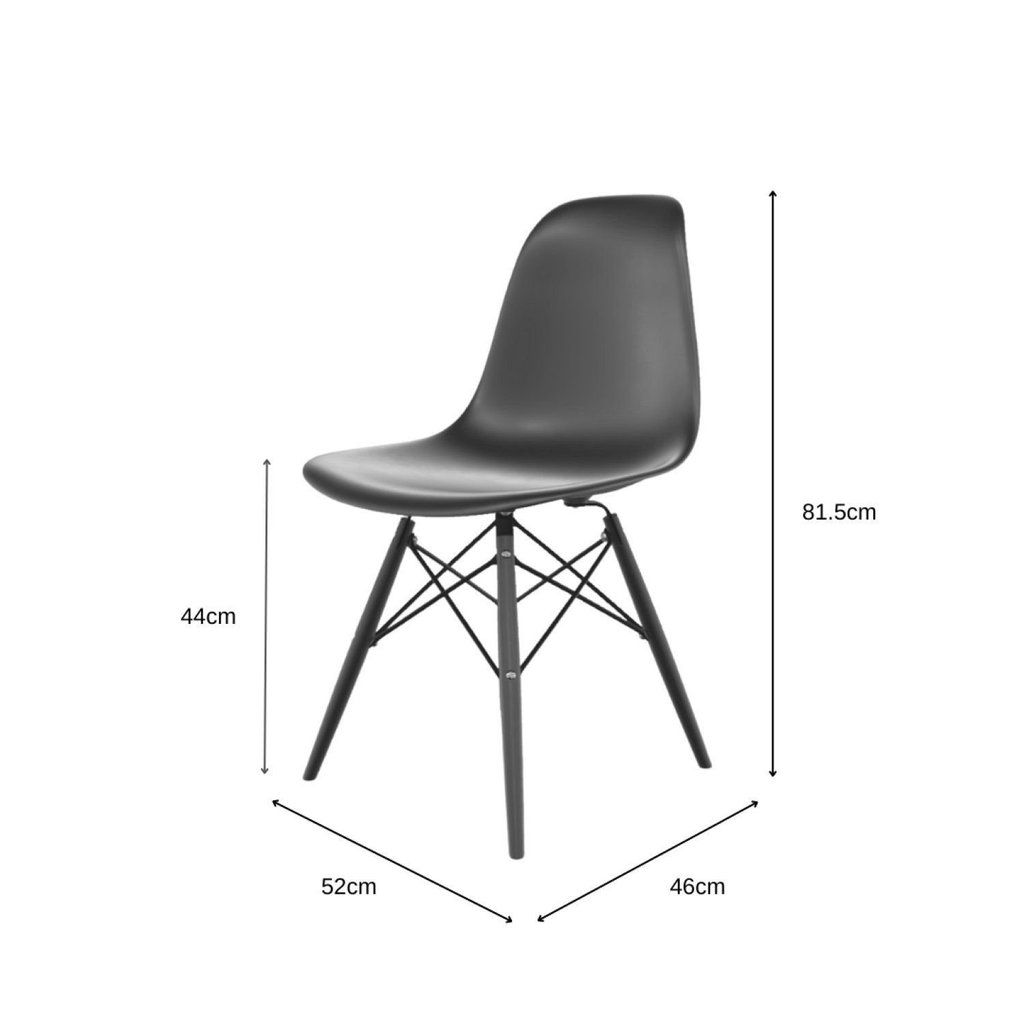 Foto 2 de Cadeira para Sala de Jantar Eames PP Dsw Inj Rosa Rosa