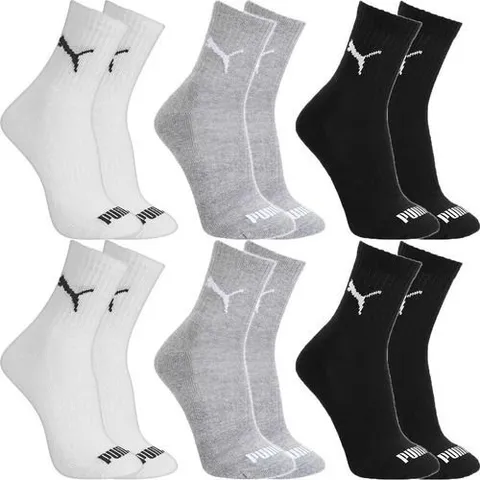 Kit 6 Pares Meias Puma Cano Médio Atoalhada
