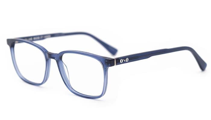 Armação de Óculos de Grau Ono ON0004 Masculino Retangular Acetato Azul Translúcido 55
