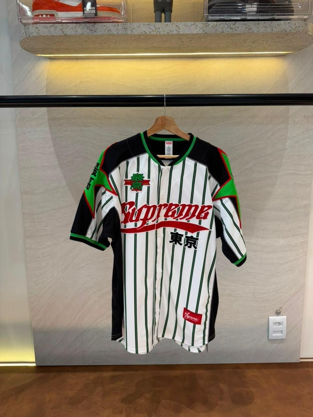 Camiseta Supreme Stars Baseball Jersey Stripe SS26-W7 — P, Novo