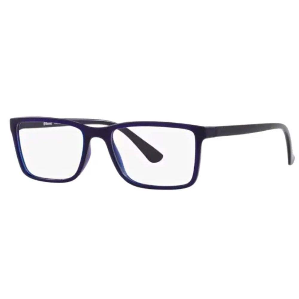 Armação de Óculos de Grau Masculino Tecnol Retangular TN3089 cor Azul Armação de Óculos de Grau Masculino Tecnol Retangular TN3089 cor A